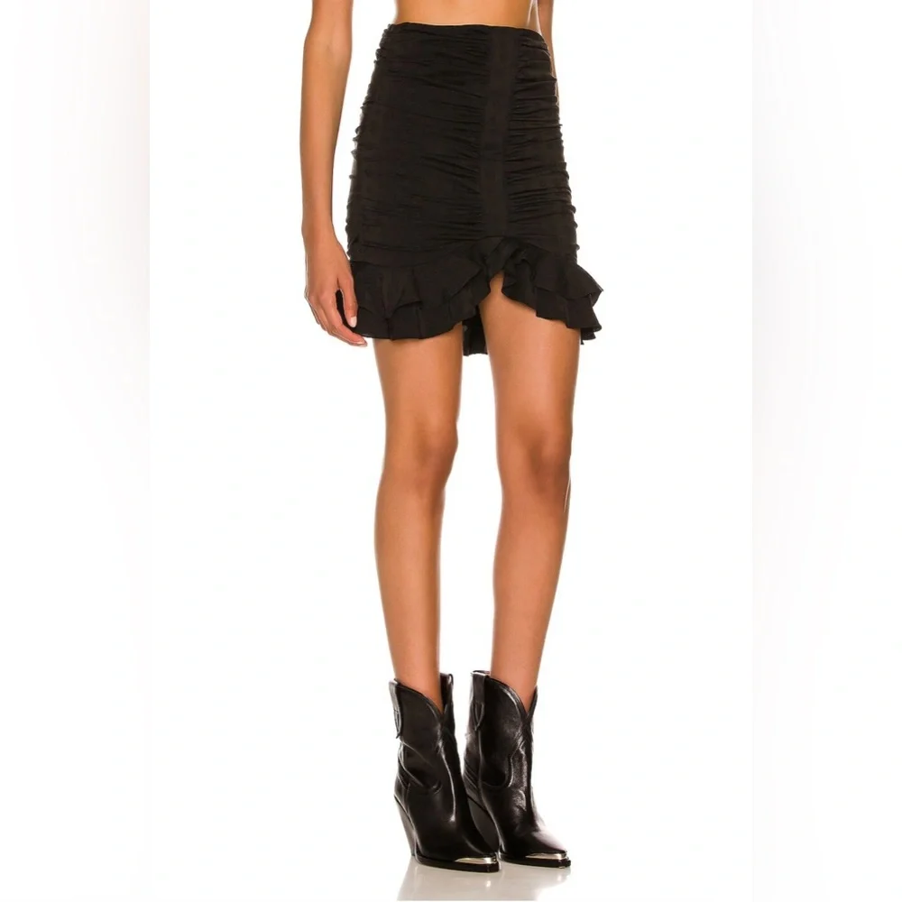 ISABEL MARANT JUPE MILENDI Black Skirt SZ 34 XS NWT